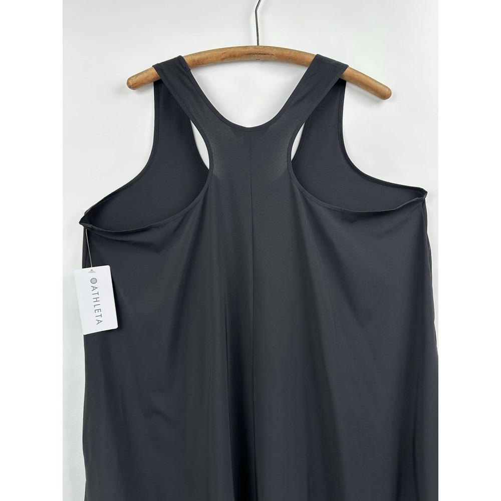 Athleta Presidio Maxi Dress 2X Plus Black Featherweight Stretch NWT Racerback - Picture 10 of 11